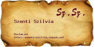 Szenti Szilvia névjegykártya